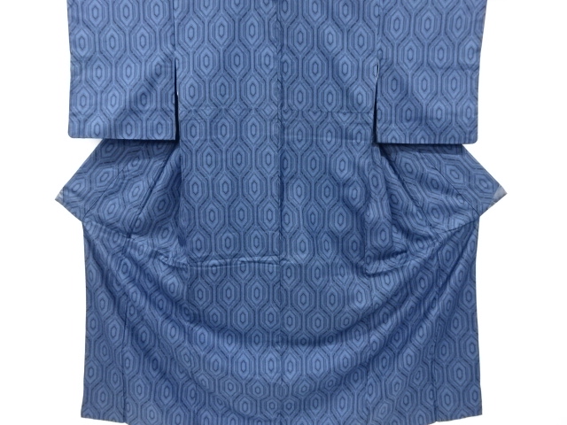 変わり亀甲模様織り出し　西陣お召着物アンサンブル